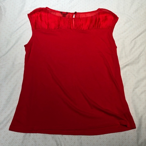 Ann Taylor Sleeveless Top with Silk Accent - Picture 8 of 14